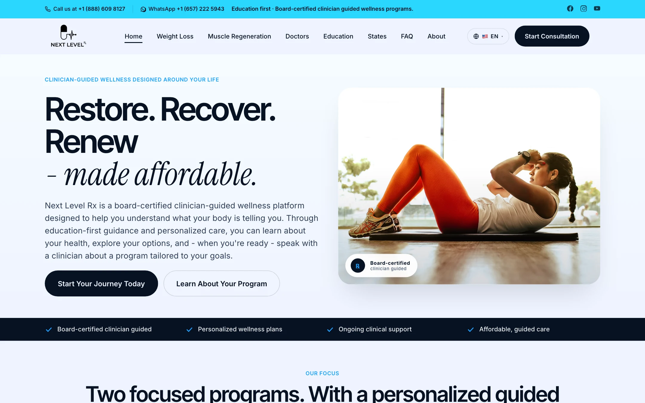 Next Level RX - Desktop patient intake and consultation platform